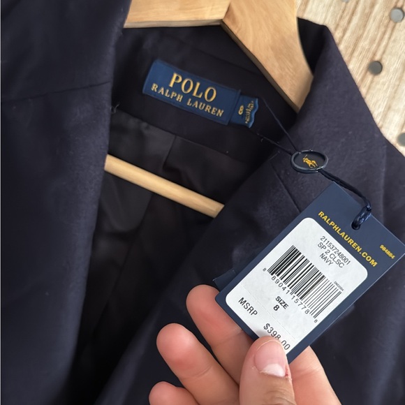 Ralph Lauren Navy Stretch Two-Button Blazer - Picture 5 of 5
